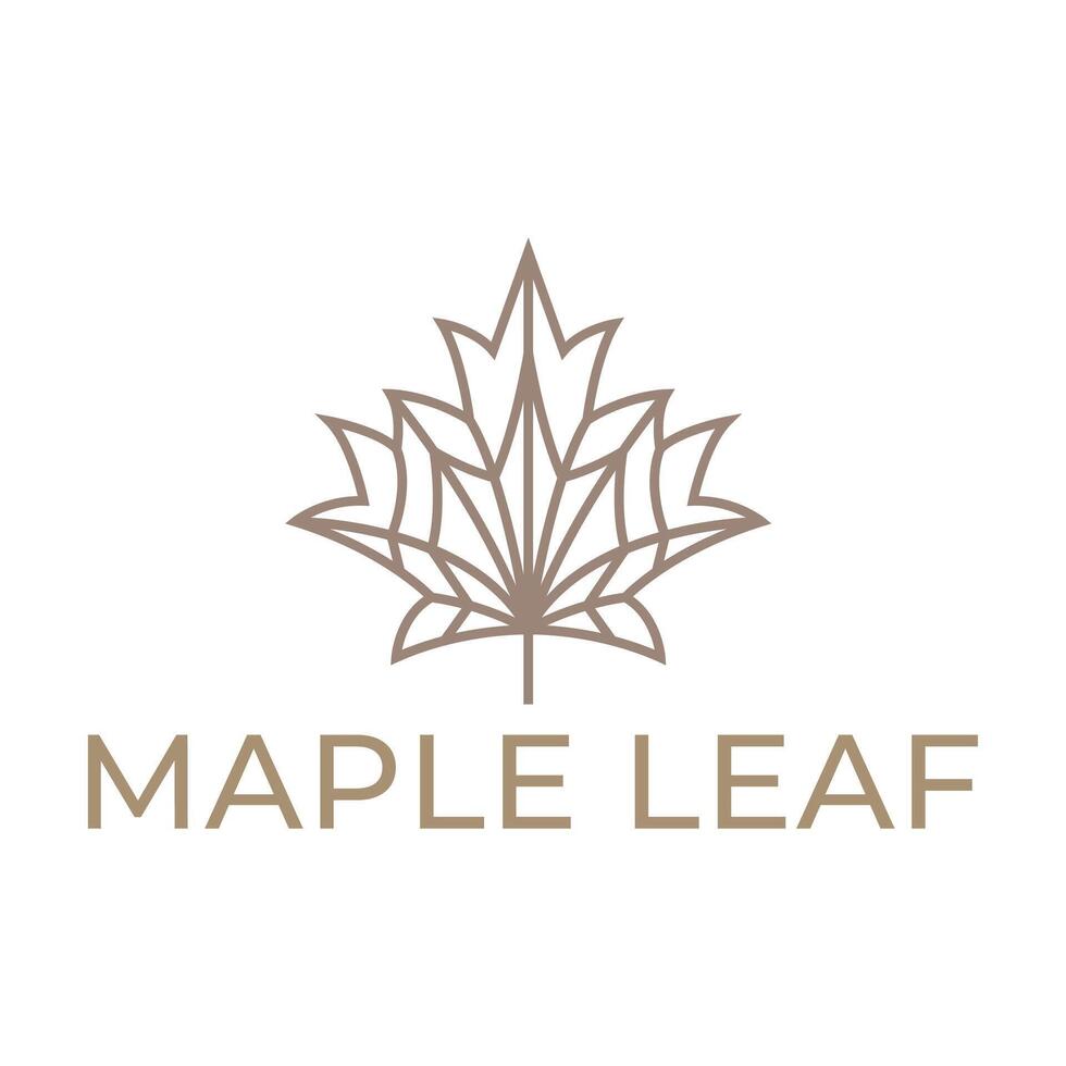 Maple leaf logo. Forest and wood symbol sign. Nature tree logo. vector