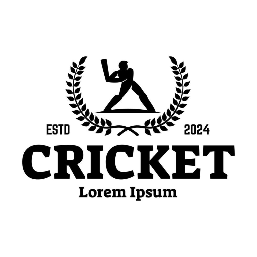Cricket Logo or football club sign Badge. vector