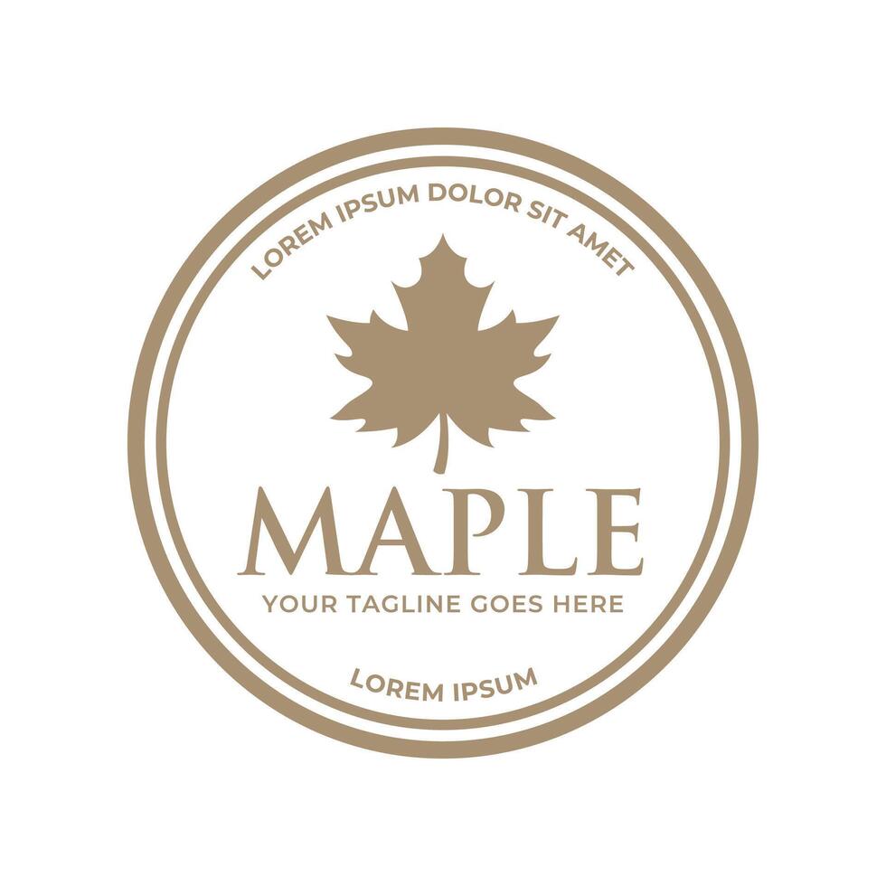 Maple leaf logo. Forest and wood symbol sign. Nature tree logo. vector