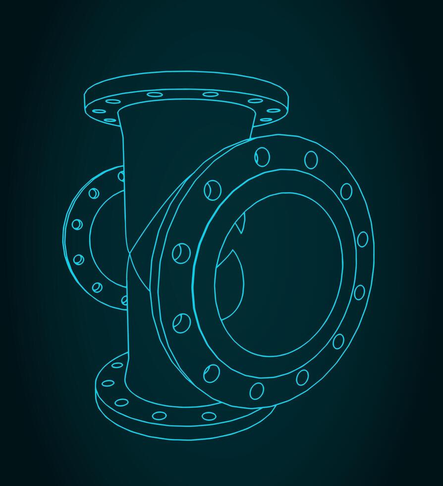 Flanged cross illustration vector