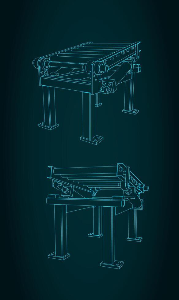 Conveyor lifting mechanism vector