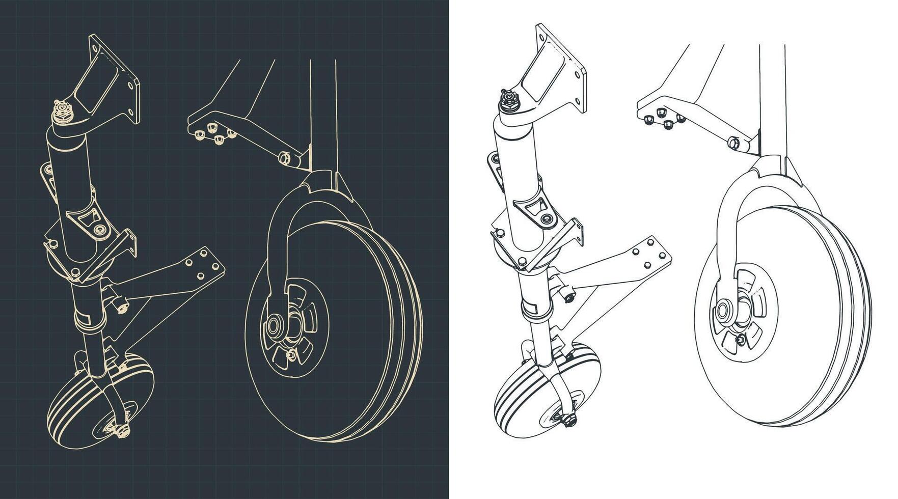Nose landing gear vector