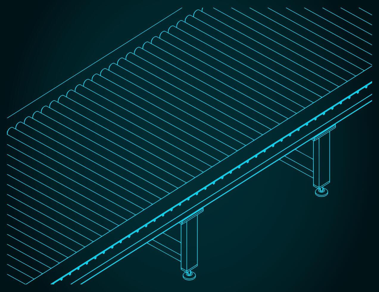 Roller conveyor illustration vector