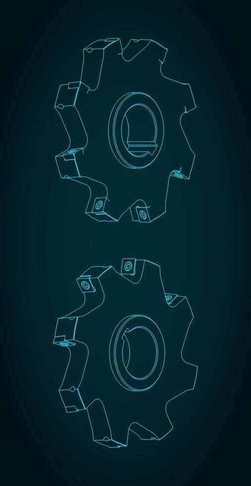 Disc mill cutter vector