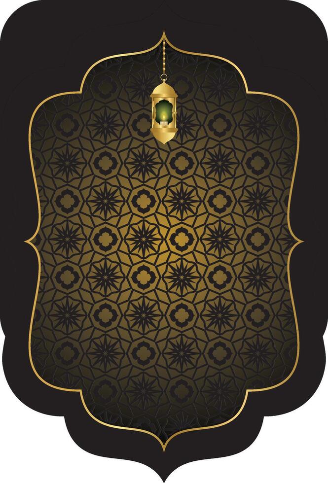 Arabic, Islamic Background with Lantern. vector