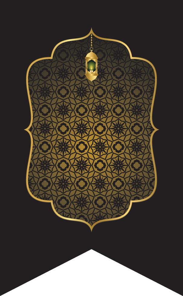 Arabic, Islamic Background with Lantern. vector