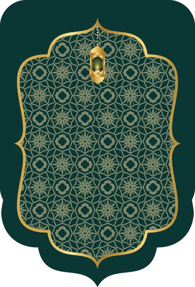 islamic arabic background with lantern. Greeting card, banner decor. vector