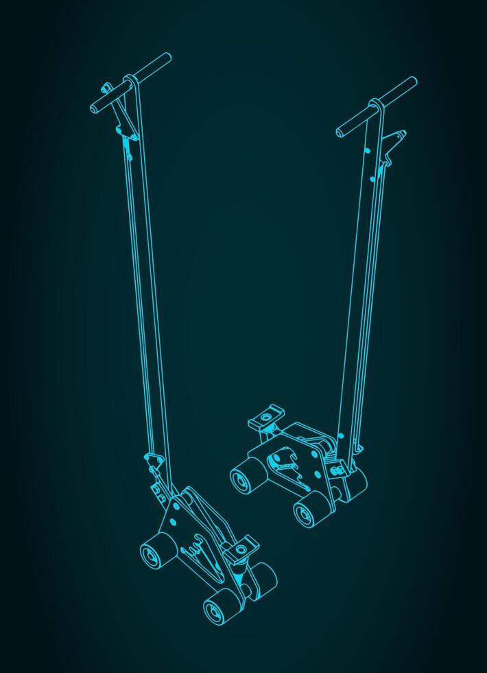 Hand car lifter vector