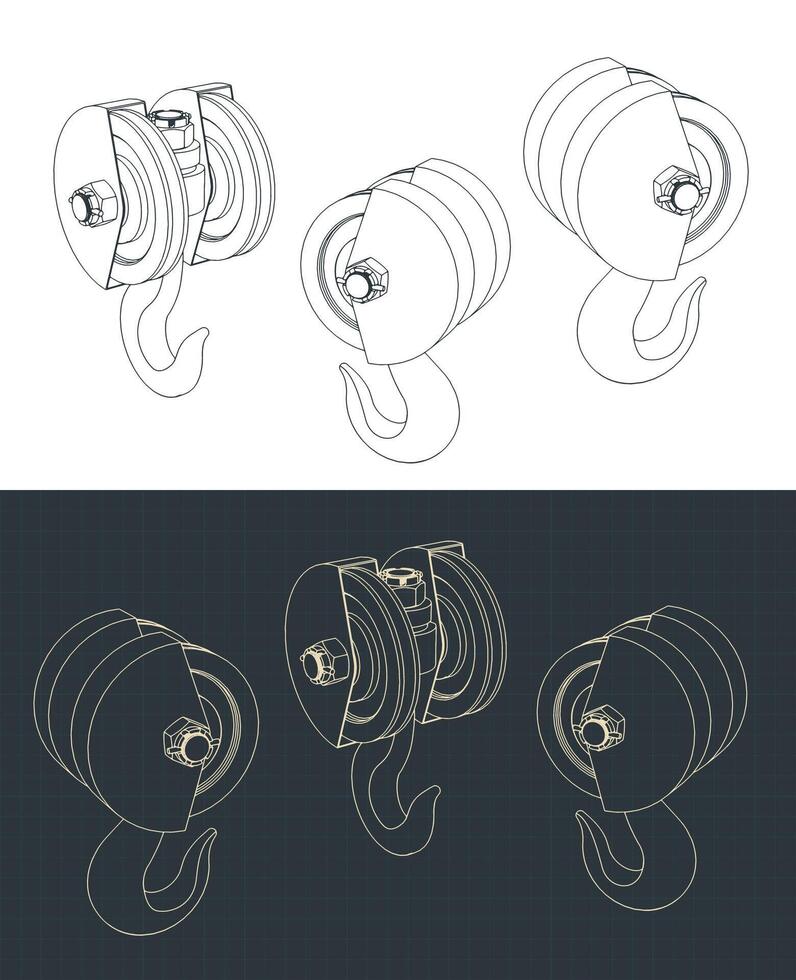 Big crane hook illustration vector