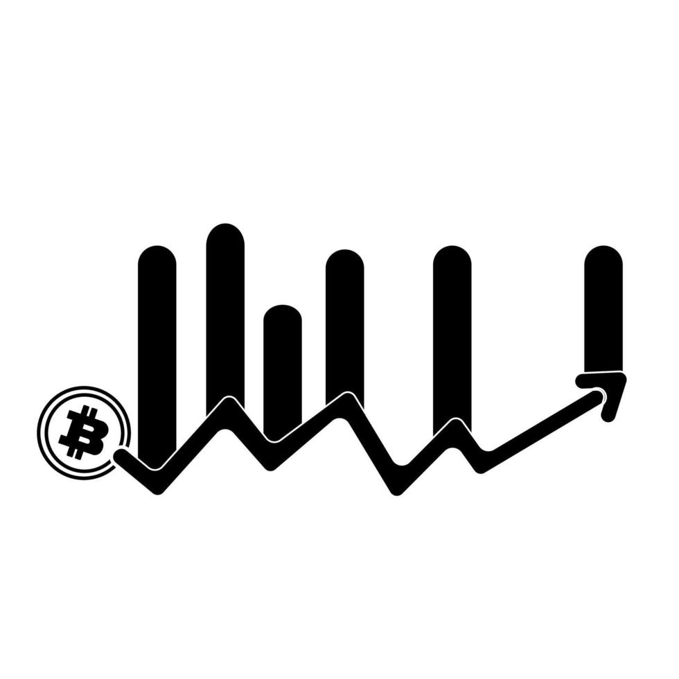 inflation cryptocurrency icon vector