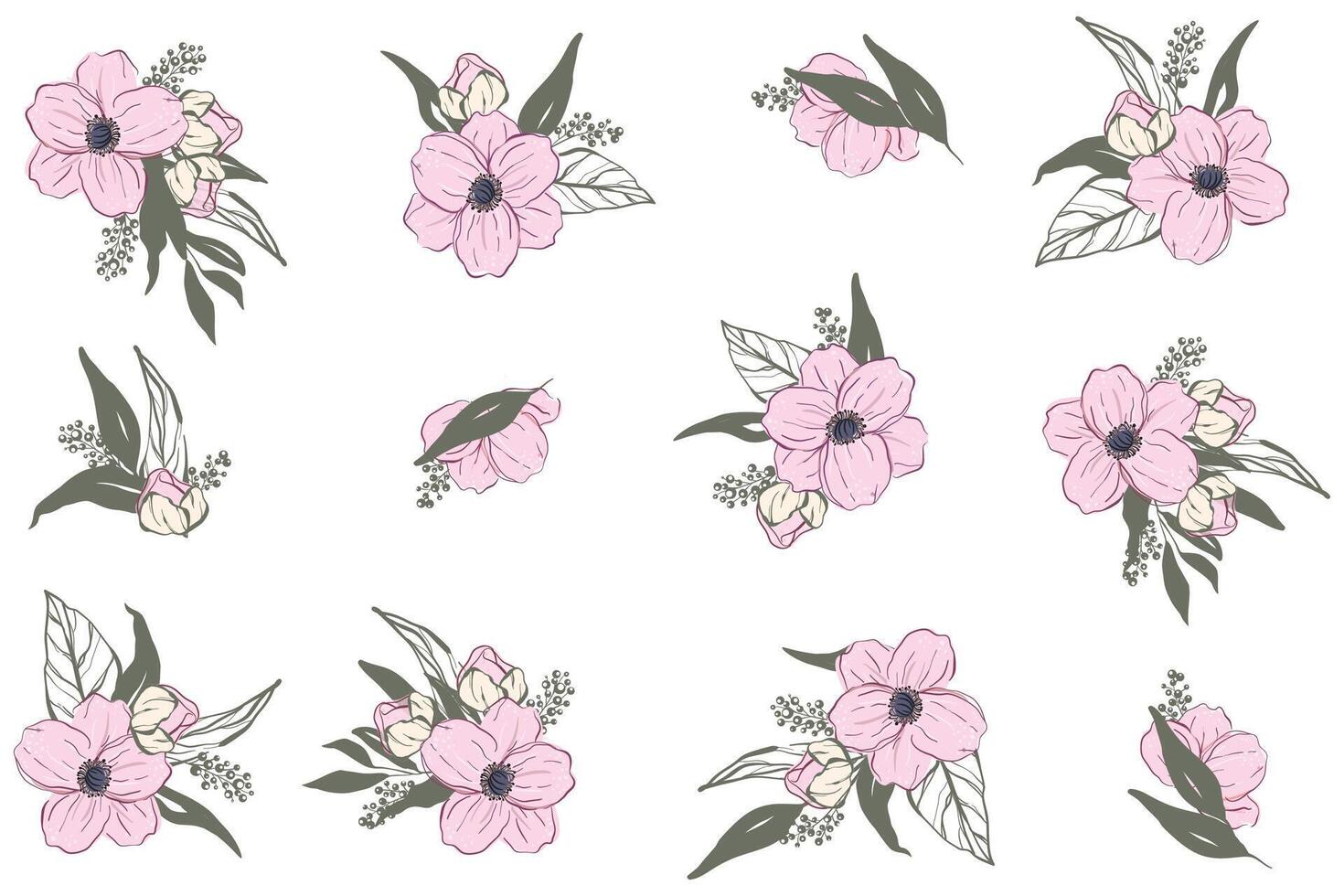 Spring cherry blossom Sakura bloom floral pattern vector