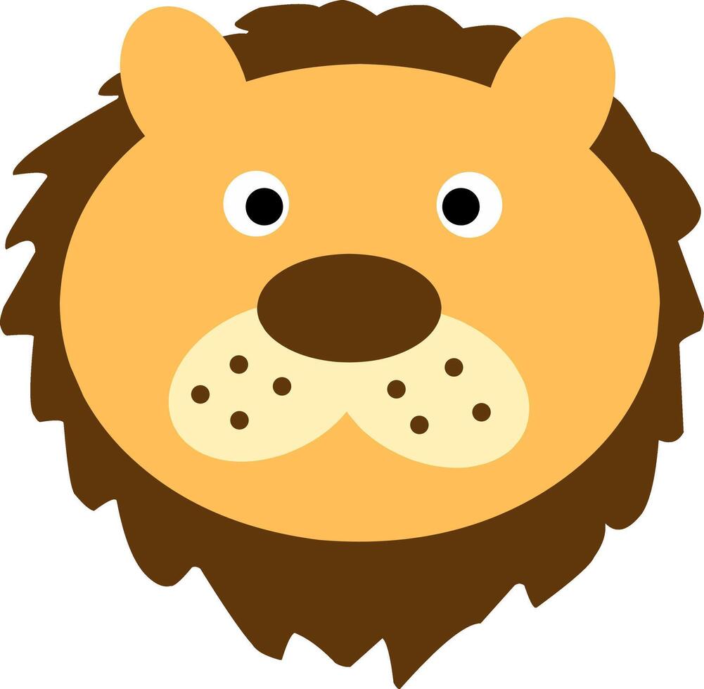 Cute lion ornament vector