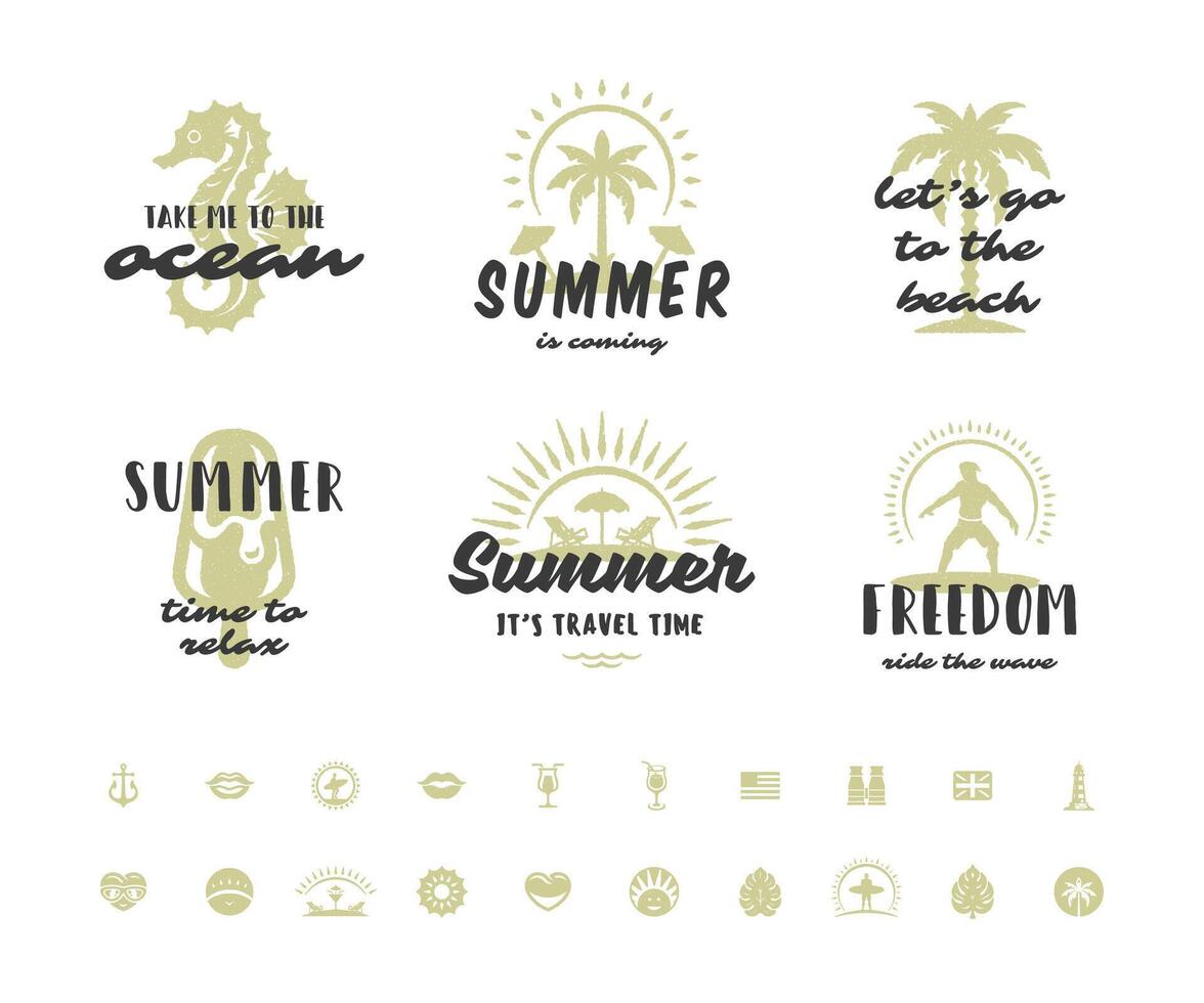 Summer holidays typography inspirational quotes design for posters or apparels vector