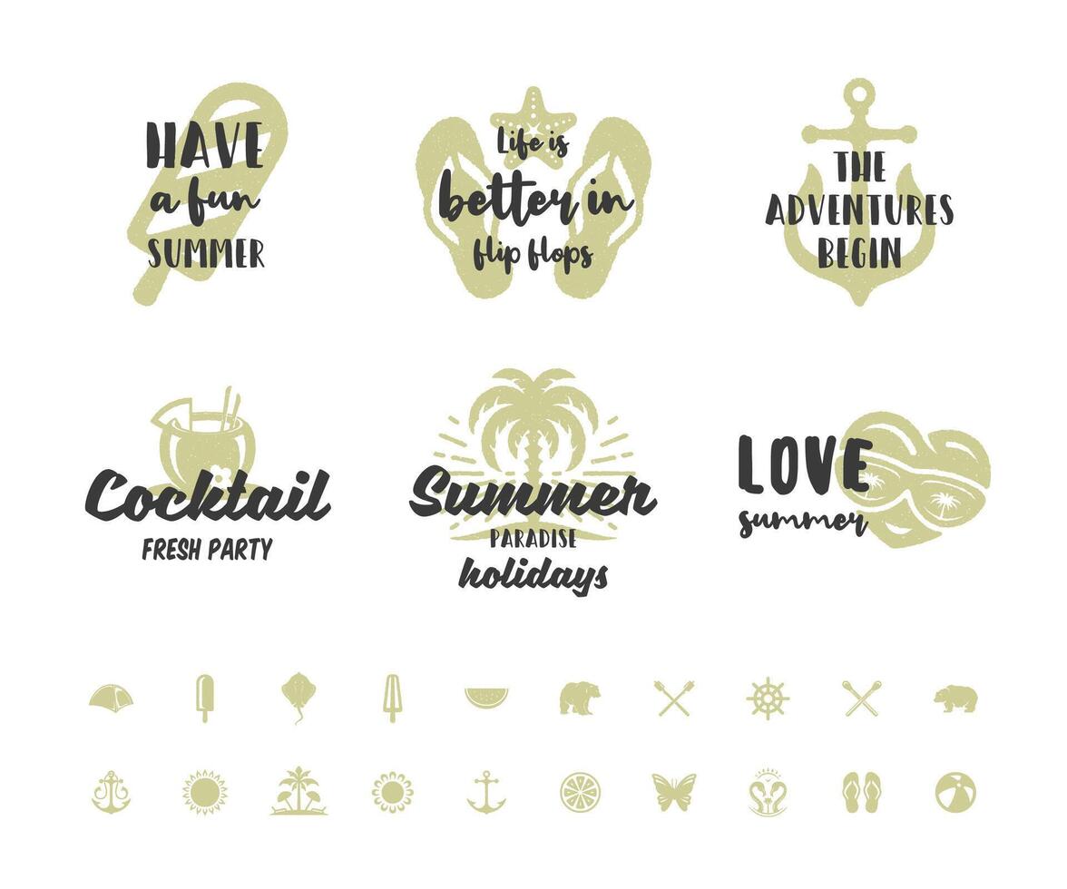 Summer holidays typography inspirational quotes or sayings design vector