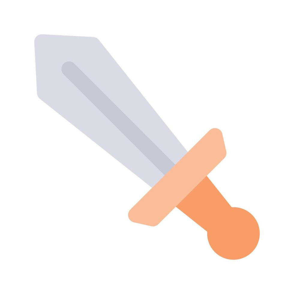 Creative icon of sword, sharp war weapon vector