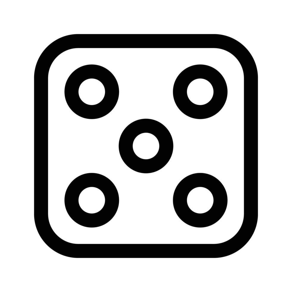 Casino game accessories icon, ludo dice game design vector