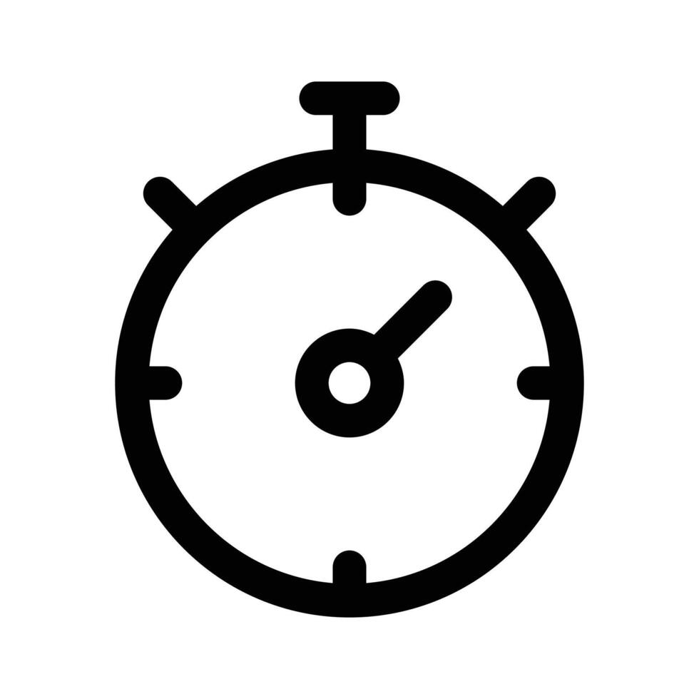 A flat design of stopwatch, time counter design vector