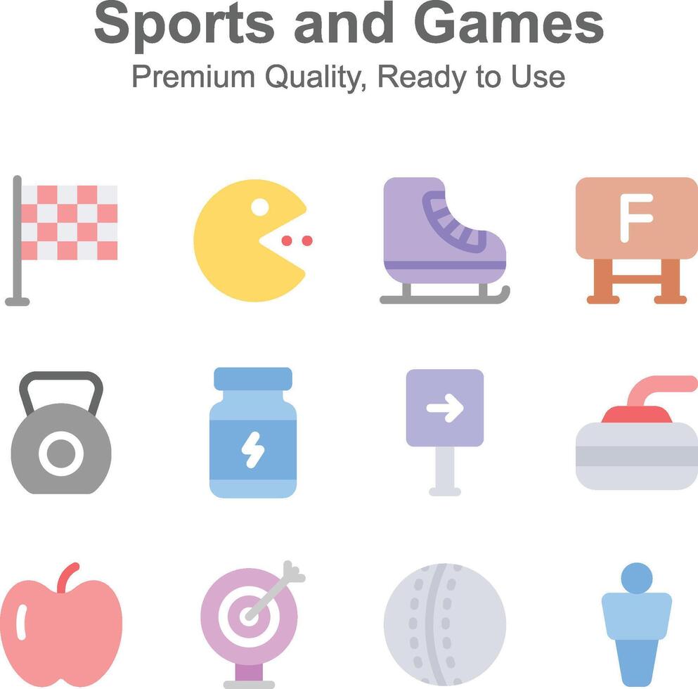Creatively crafted sports and games icons, premium quality and ready to use vector