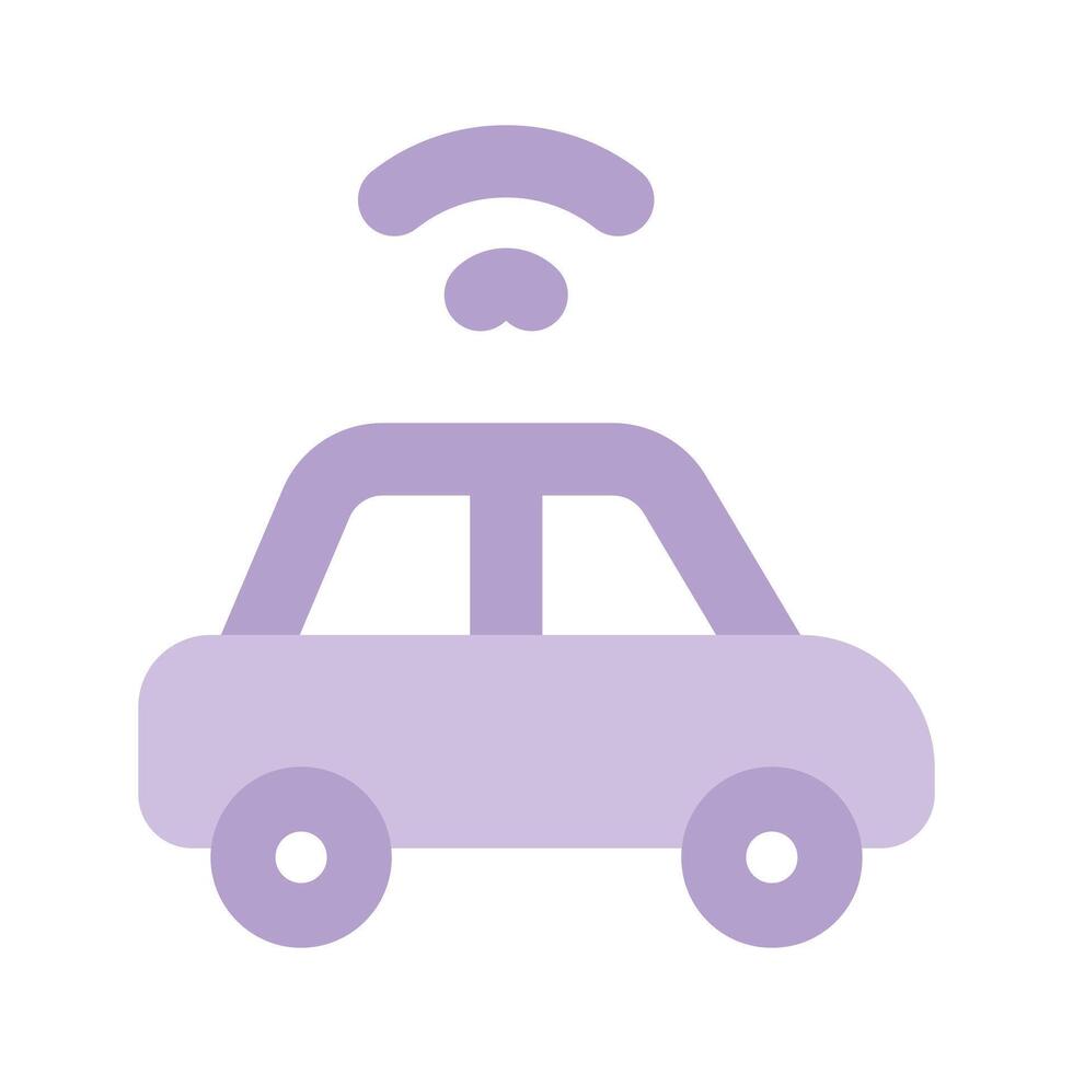 Beautiful designed smart car icon, ai automobile technology vector