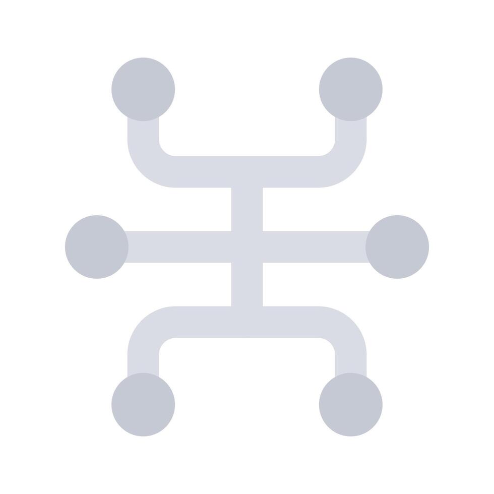 Well designed nodes network icon, topology design vector
