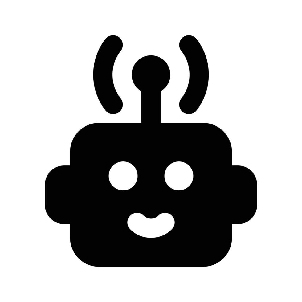 Creatively crafted icon of ai robot, ready to use vector