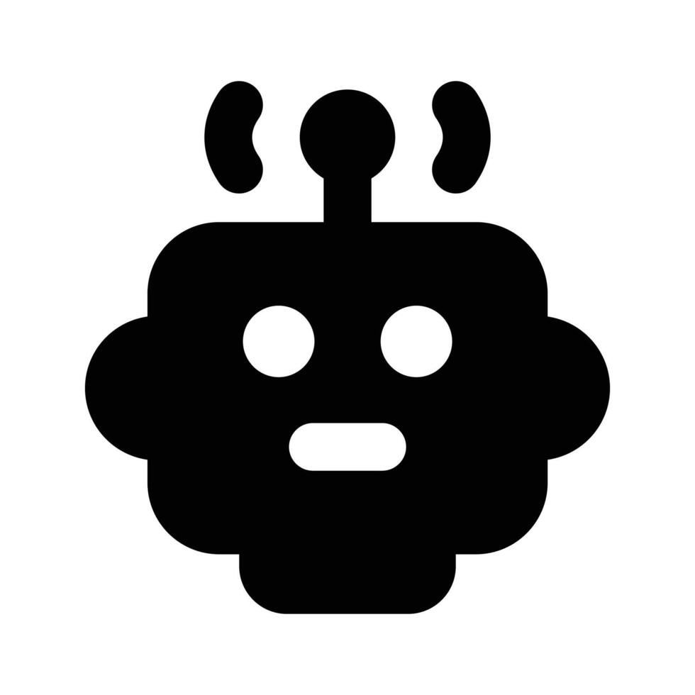 Creatively crafted icon of ai robot, ready to use vector