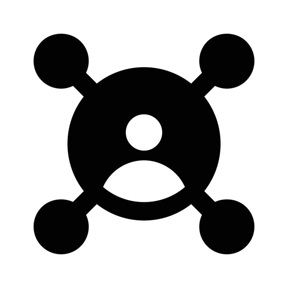 Get your hand on this creative icon of user network vector