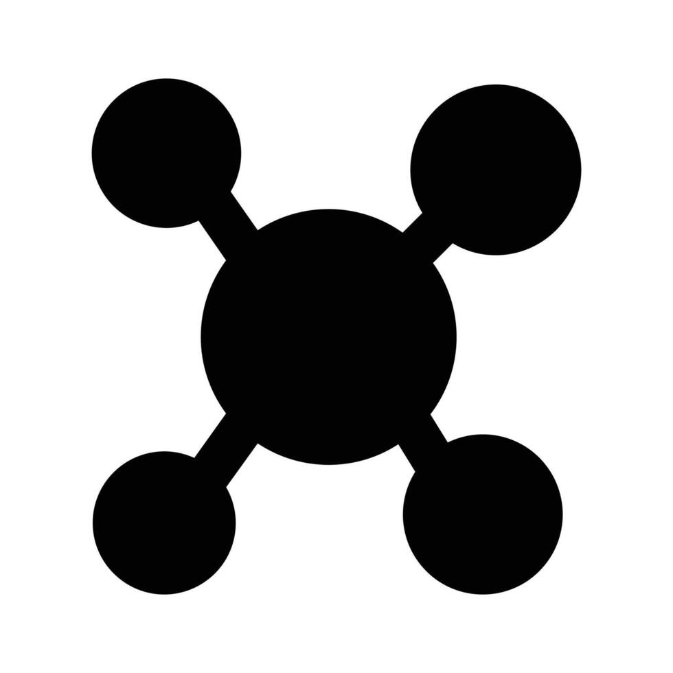 Well designed nodes network icon, topology design vector