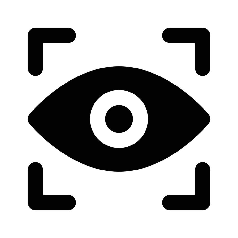 Iris recognition design in editale style vector