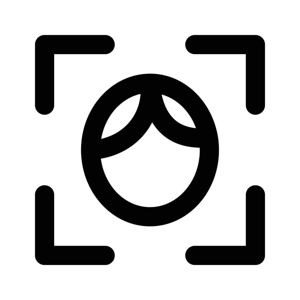 Download this amazing icon of face detection in modern style vector