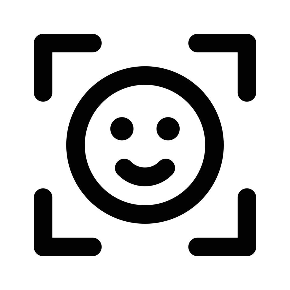 Download this amazing icon of face detection in modern style vector
