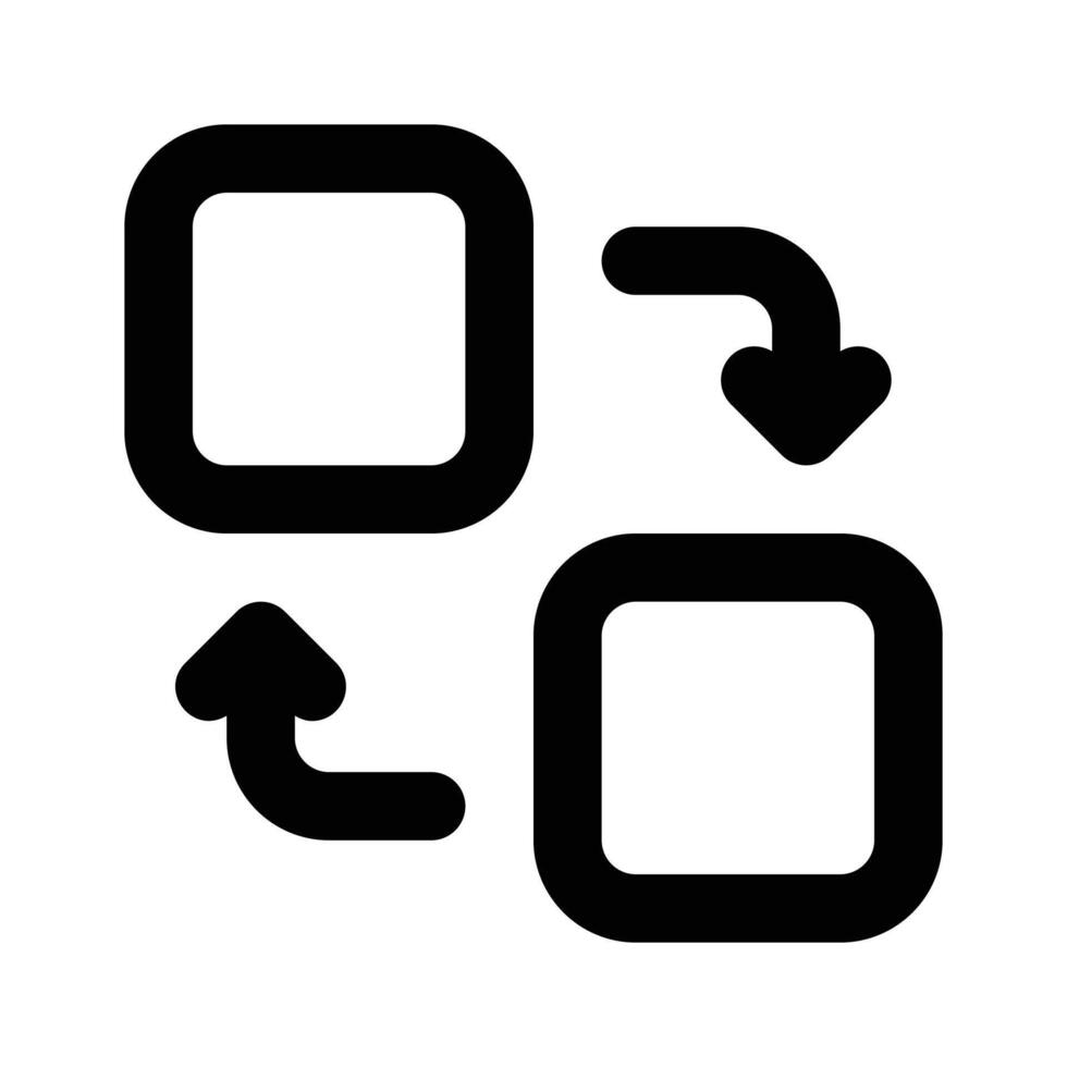 Data exchange, data transfer icon design in modern style vector