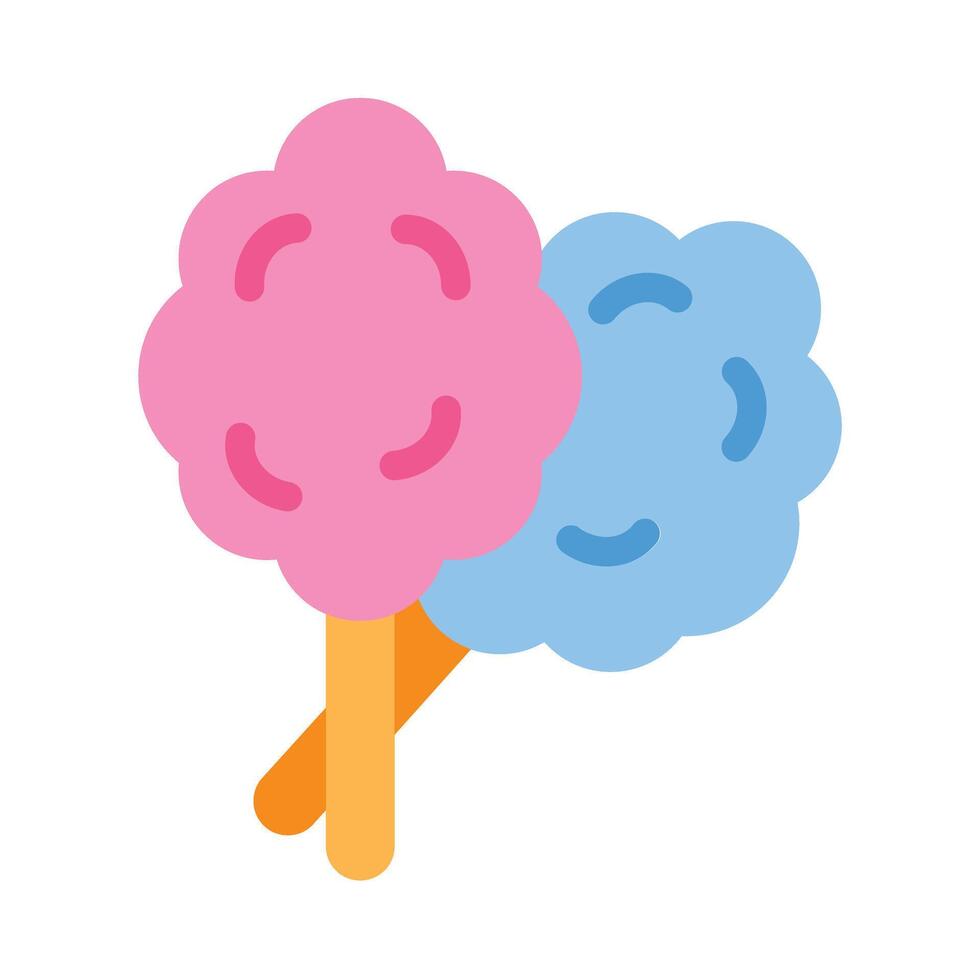 Cotton Candy Flat Icon vector