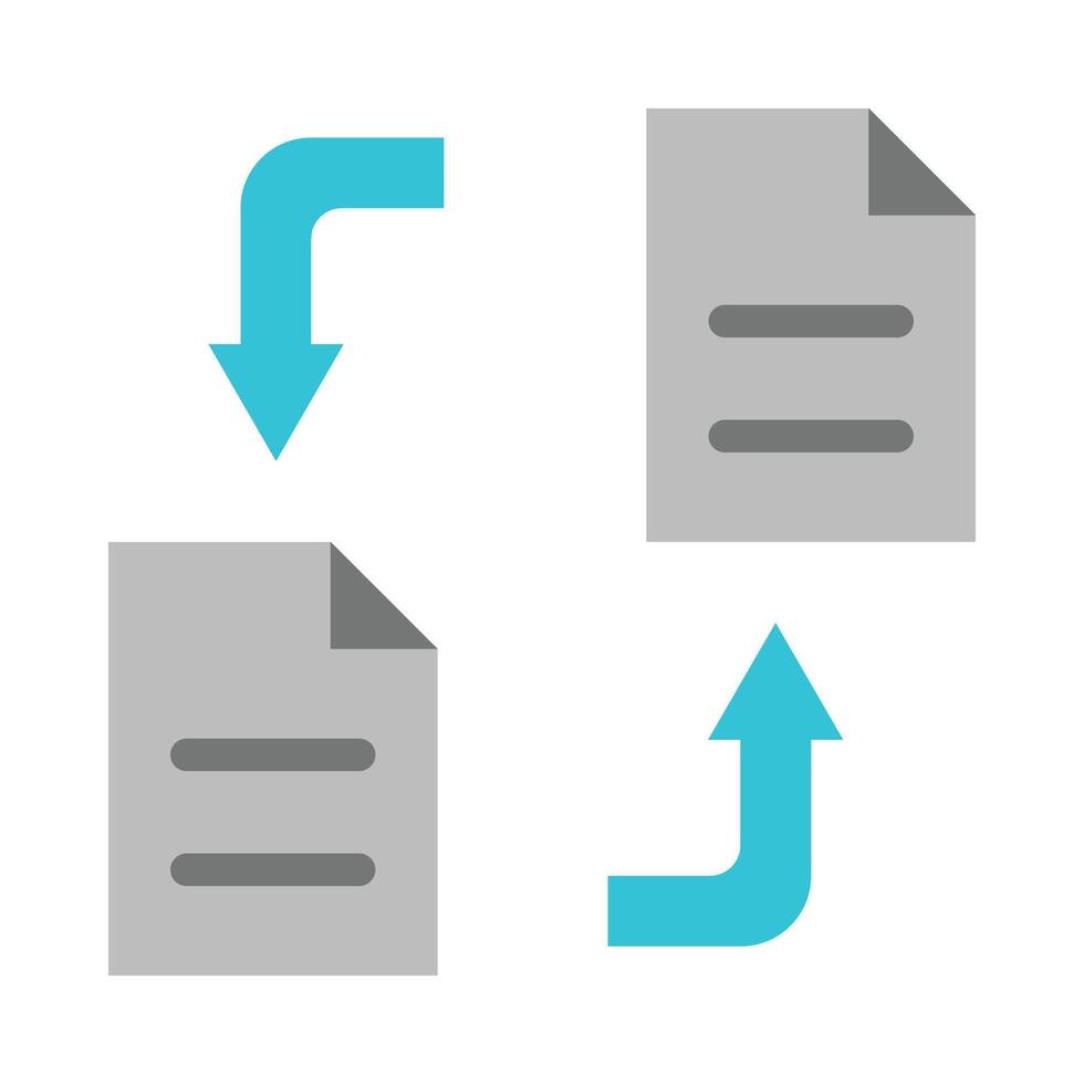Data Transfer Flat Icon vector