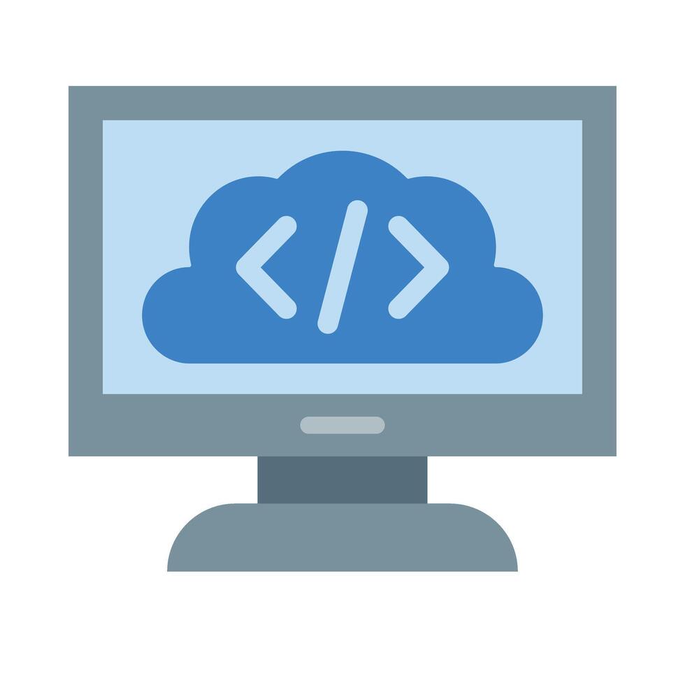 Cloud Coding Flat Icon 45685331 Vector Art at Vecteezy