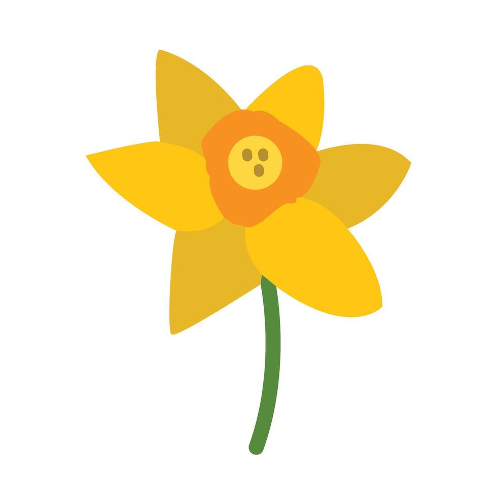 Daffodil Flat Icon vector