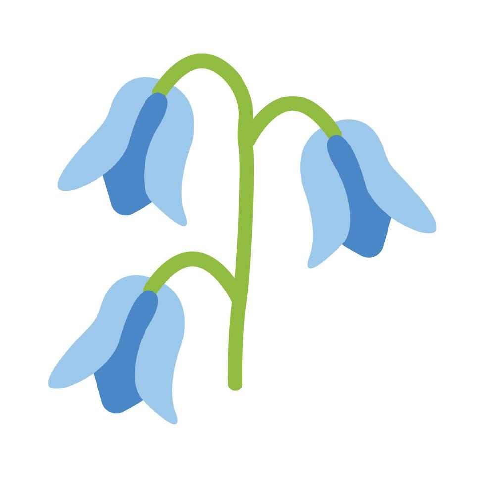 Bluebell Flat Icon vector