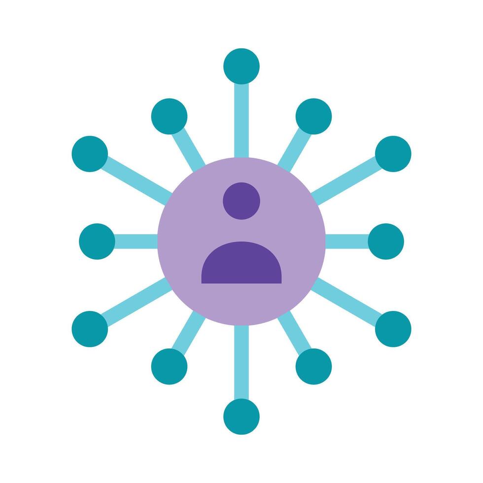 Networking Skills Flat Icon vector