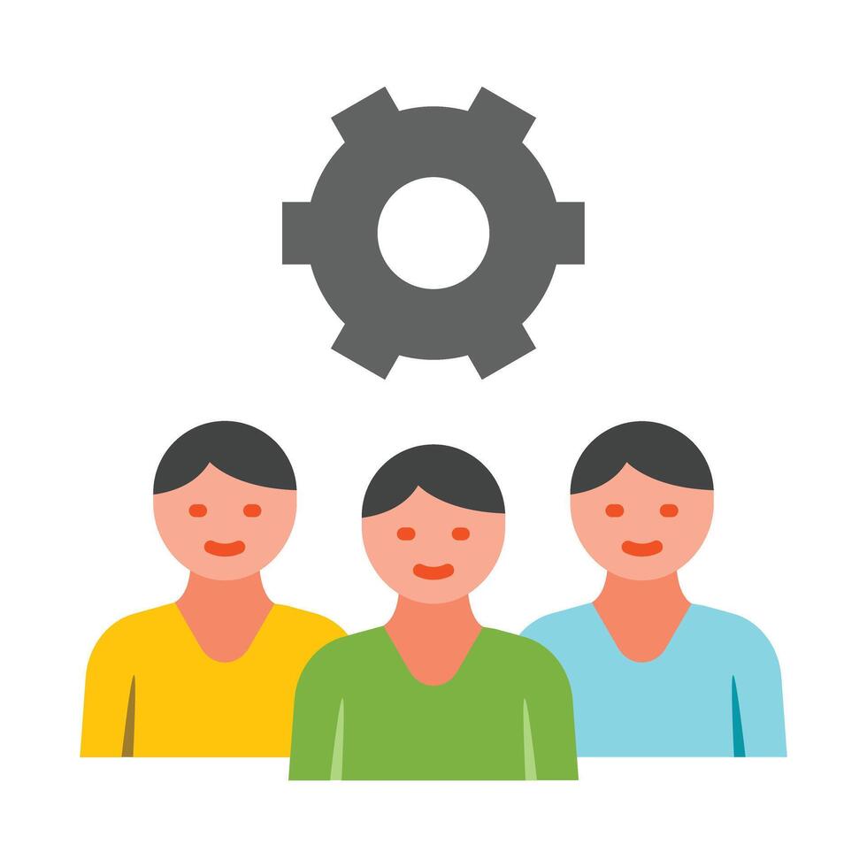 Teamwork Flat Icon vector
