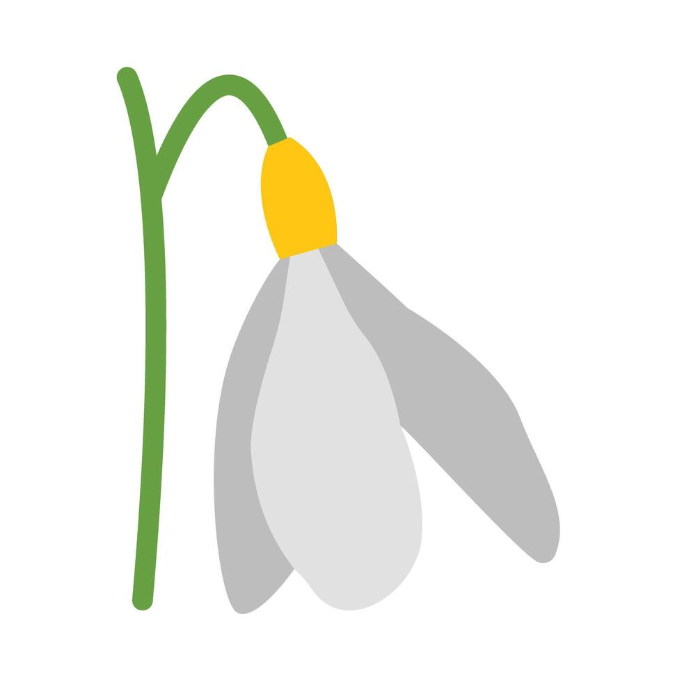 Snowdrop Flat Icon vector