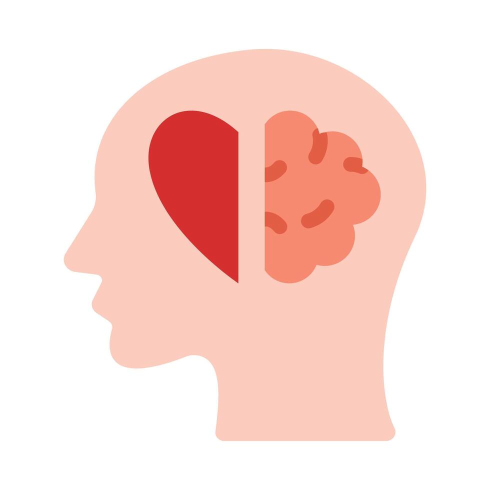 Emotional Intelligence Flat Icon vector