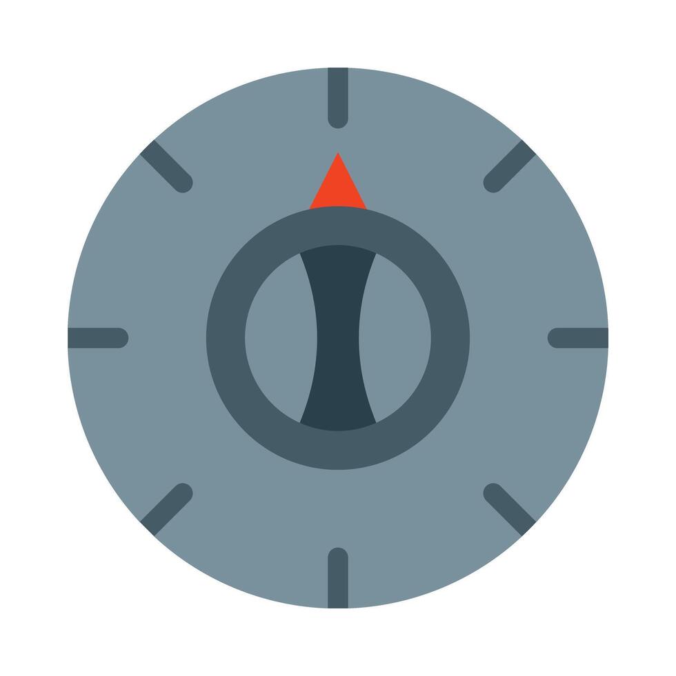 Temperature Knob Flat Icon vector