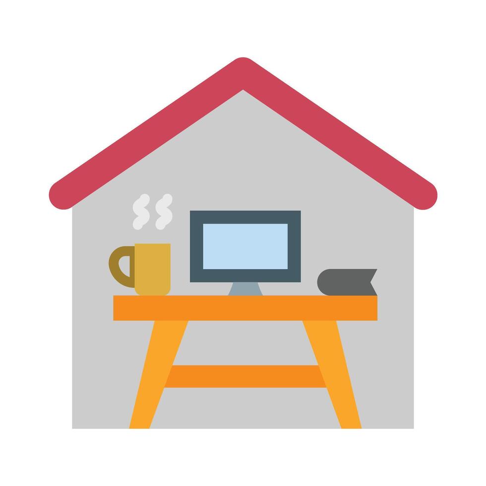 Home Office Flat Icon vector