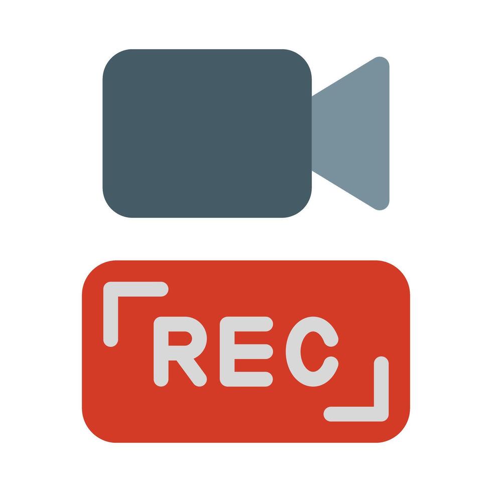 Recording Flat Icon vector