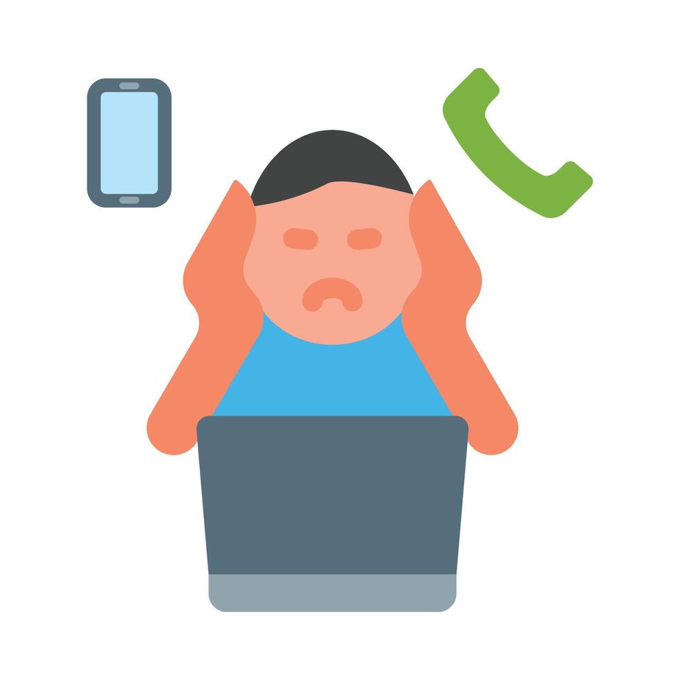 Distraction Flat Icon vector