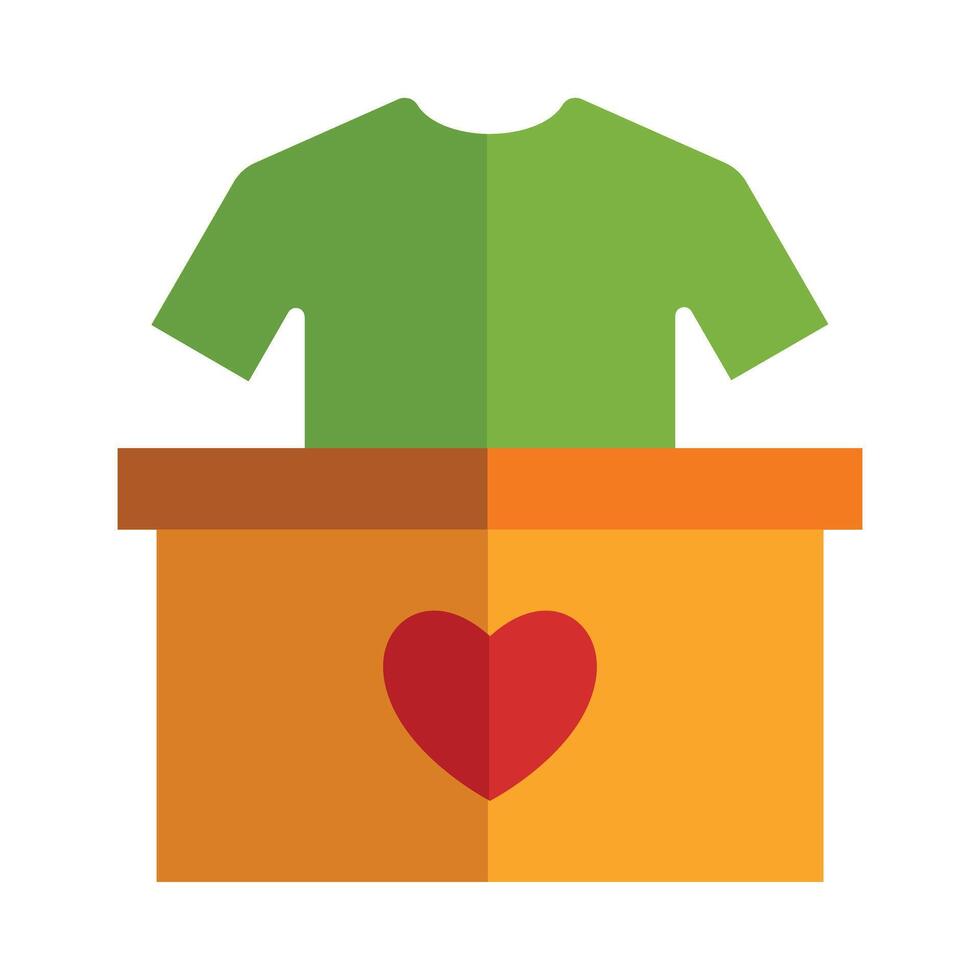 Clothes Donation Flat Icon vector