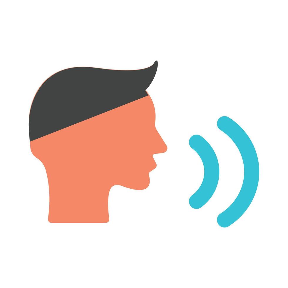 Speaking Flat Icon vector