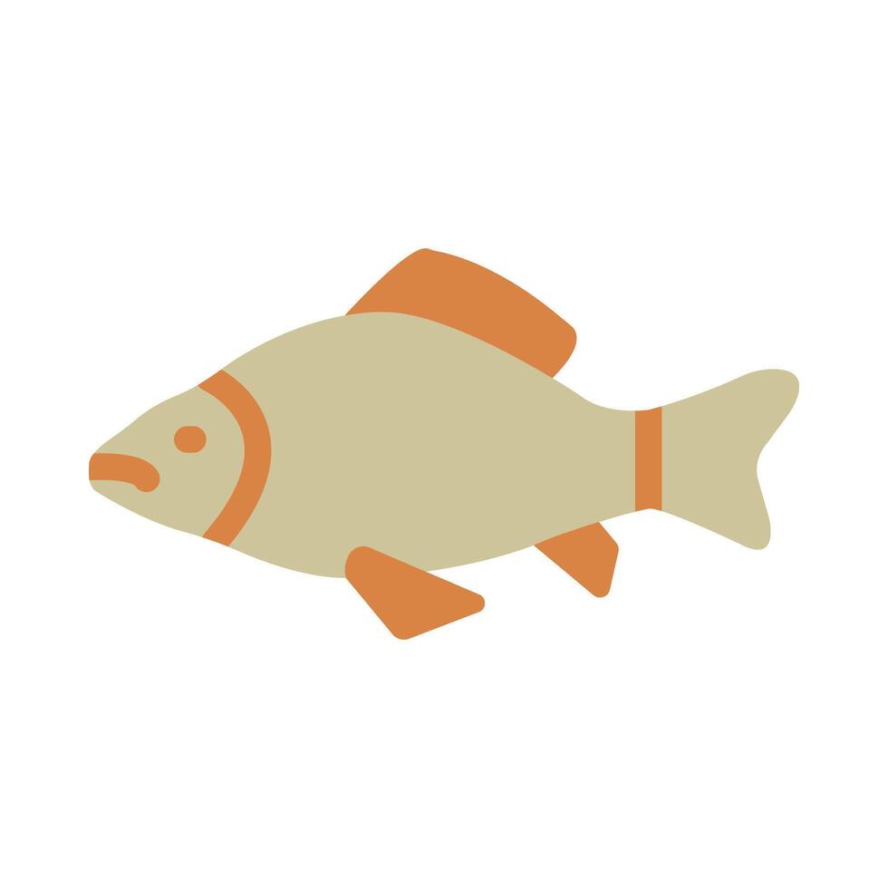 Carp Flat Icon vector
