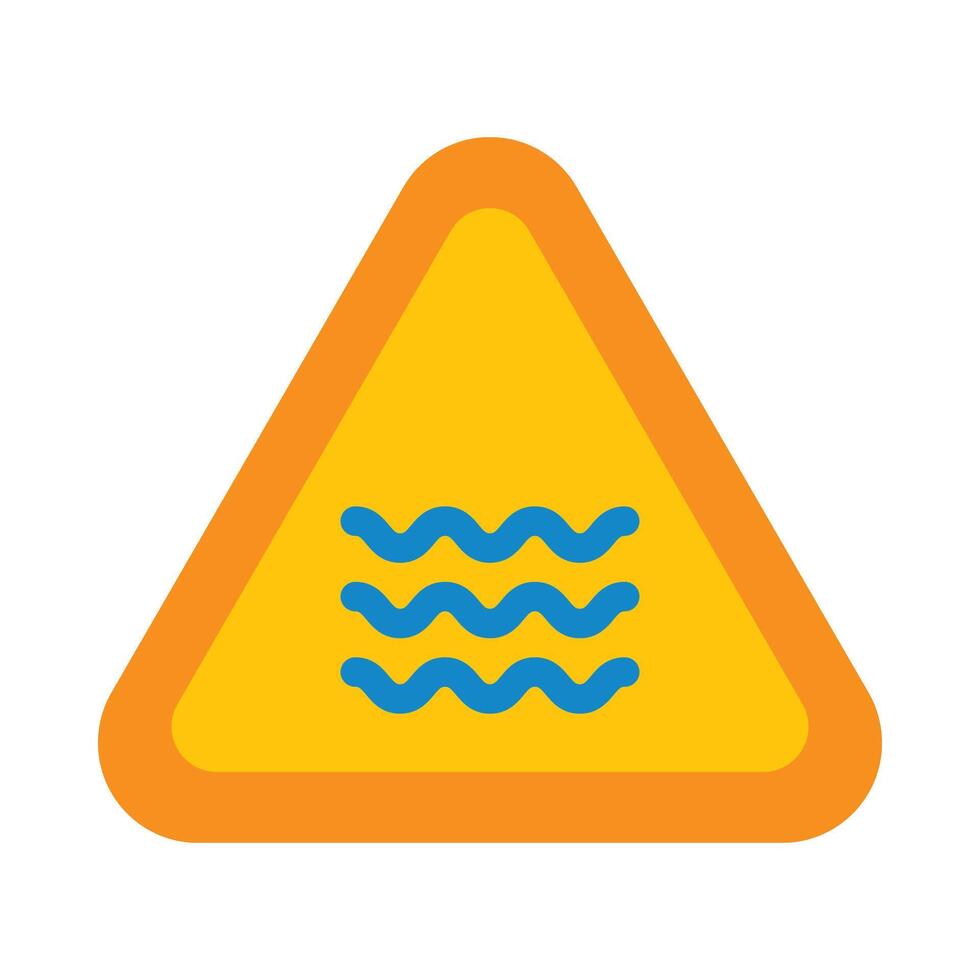 River Sign Flat Icon vector
