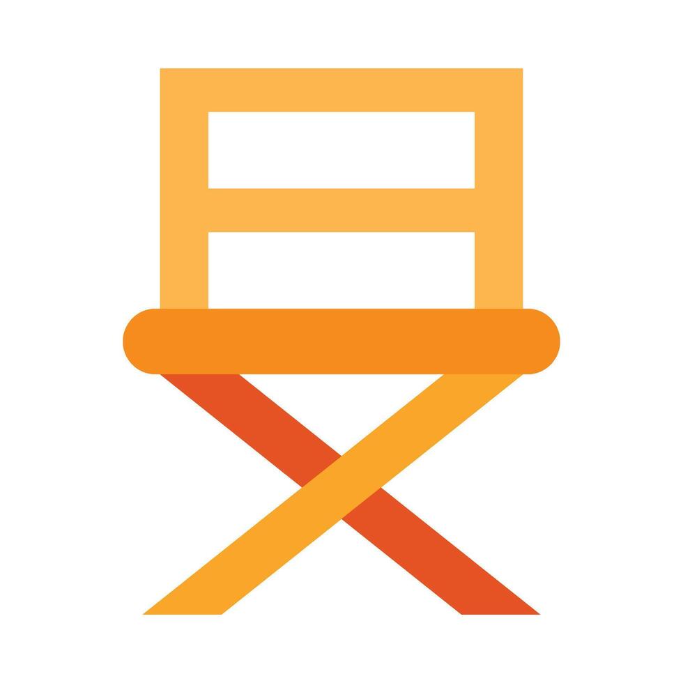 Folding Chair Flat Icon vector